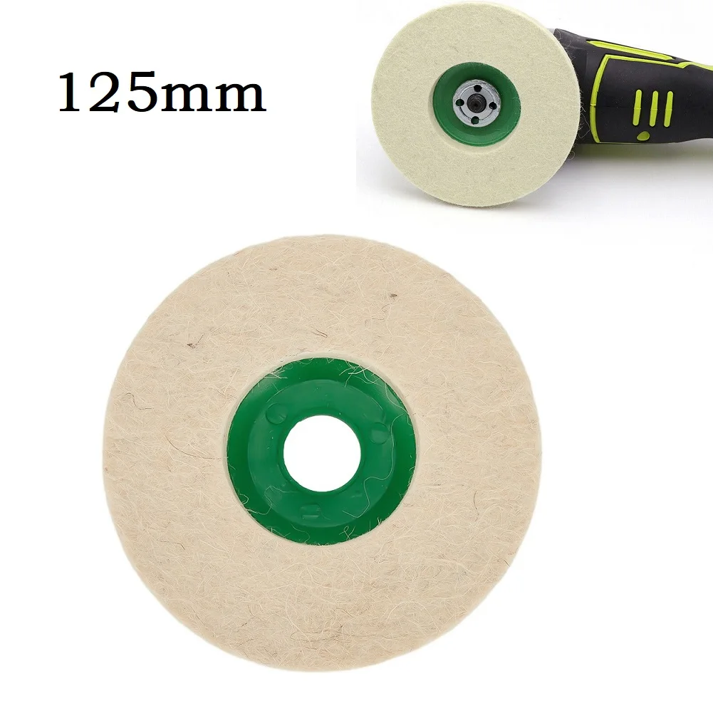 

1Pc 125mm Wool Felt Polishing Grinding Wheel Pad Angle Grinder Buffing Wheels For Metal Marble Glass Ceramics Polishing Wheel