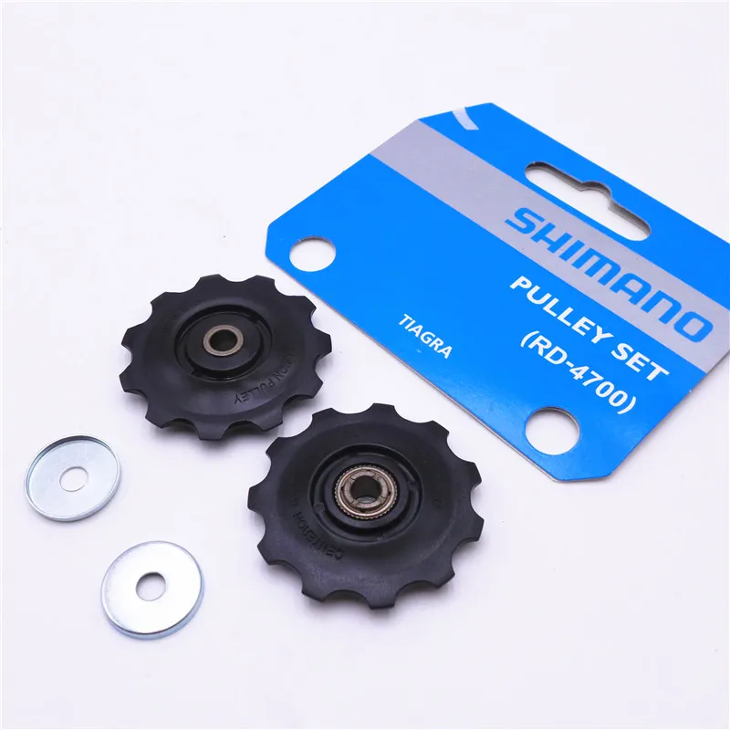 

Shimano TIAGRA 4700 RD-4700Road Bicycle 10 Speed Guide Wheel Rear Derailleur Pulleys Tension Pulley Set Iamok Bike Parts