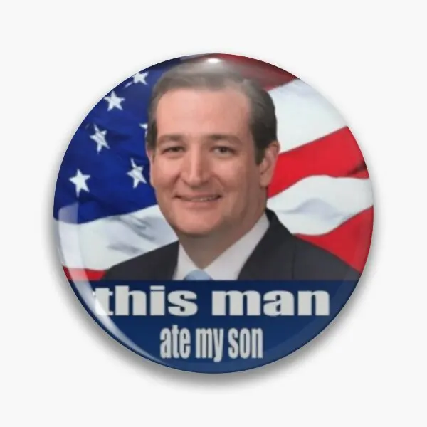 

Ted Cruz This Man Ate My Son Customizable Soft Button Pin Cute Metal Badge Fashion Lover Funny Creative Brooch Decor Cartoon
