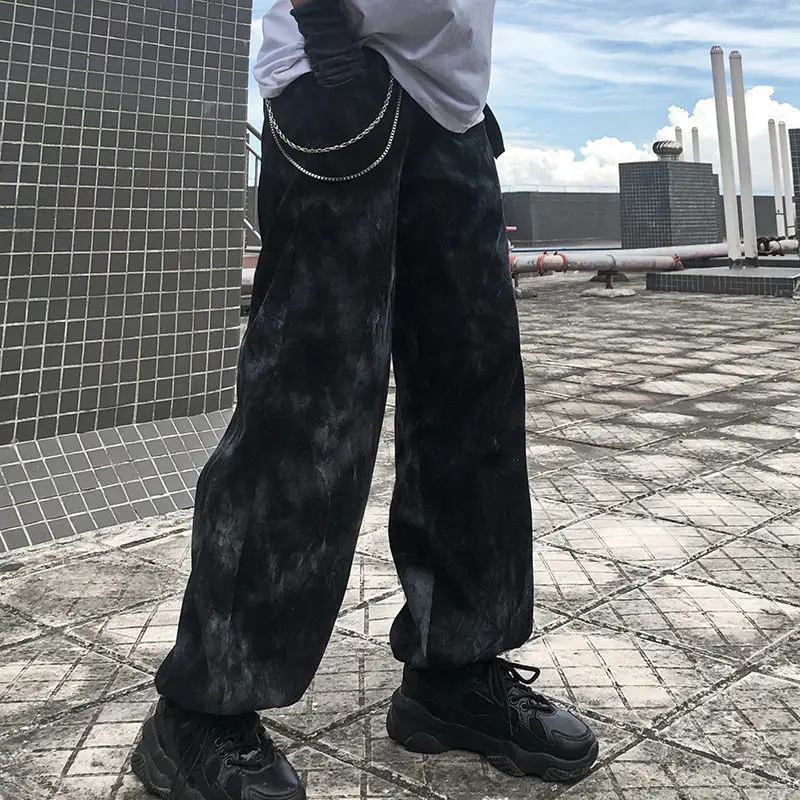 

Harajuku Tie-dye Harem Pants Women's Jogging New Hip-hop Streetwear Korean Fashion Trousers Hippie Jogging Super Casual Pants
