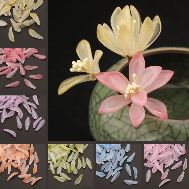 10-50 шт. Подвески в виде лепестков цветов, 9x25 мм, подвески в виде орхидеи, цимбидиума, чешские стеклянные бусины россыпью для сережек, изготовления украшений для волос «сделай сам»