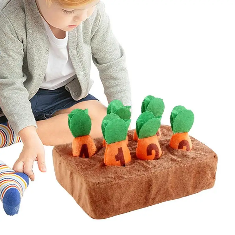 

Carrot Harvest Game Carrot Harvest Game Plush Toy Sensory Box Shape Sorting Matching Puzzle Gift Toy Carrots.Great Montessori To