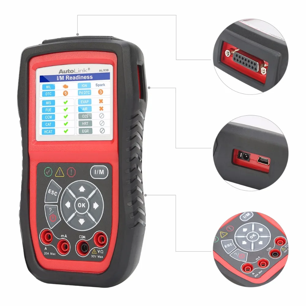 

Autel AutoLink AL539B OBDII scanner automotive Electrical Test Tool OBD 2 car diagnostic code reader battery tester PK al539