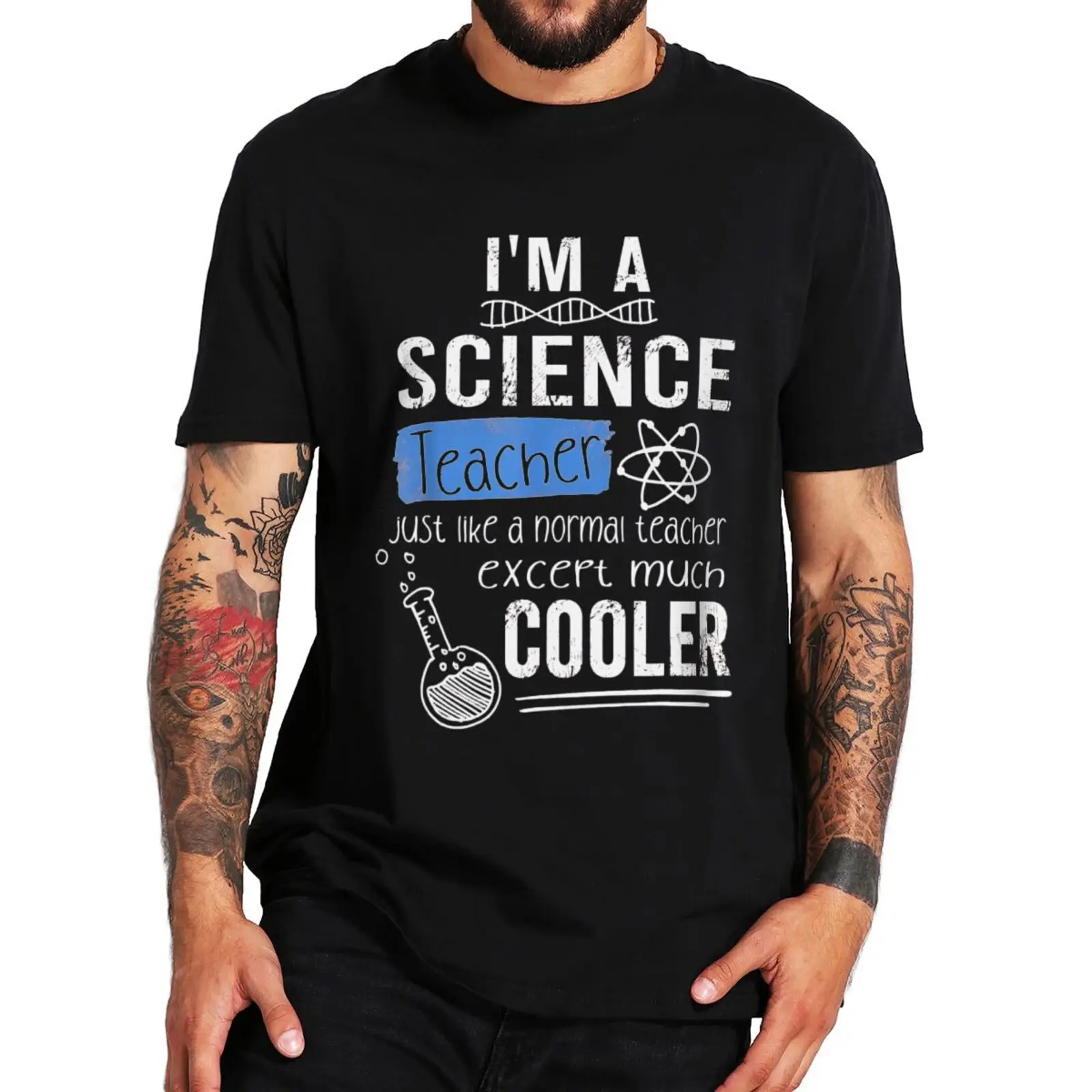 

Retro I Am A Science Teacher T Shirt Funny Chemistry Nerd Geek Gift Men Women Clothing EU Size Summer Casual Cotton T-shirt