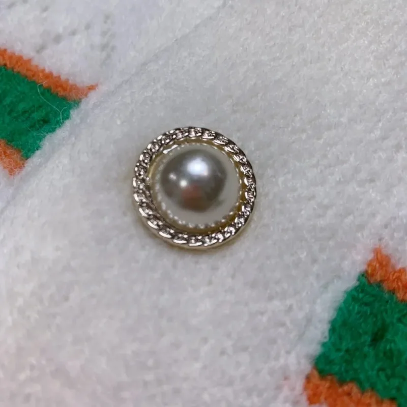 25ss CASA Женские свитера Оранжево-зеленого цвета в полоску с принтом и лацканами