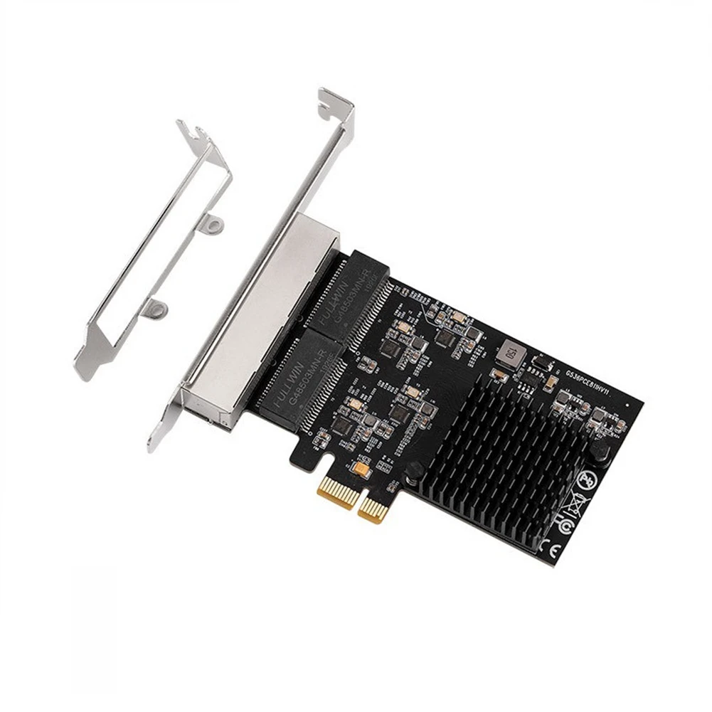 

IOCREST 1G 4 порта PCIe RJ45 Lan 10/100/1000 Мбит/с Realtek 2500 H чип четырехсерверная сетевая карта Gigabit Ethernet Проводная Игра NIC