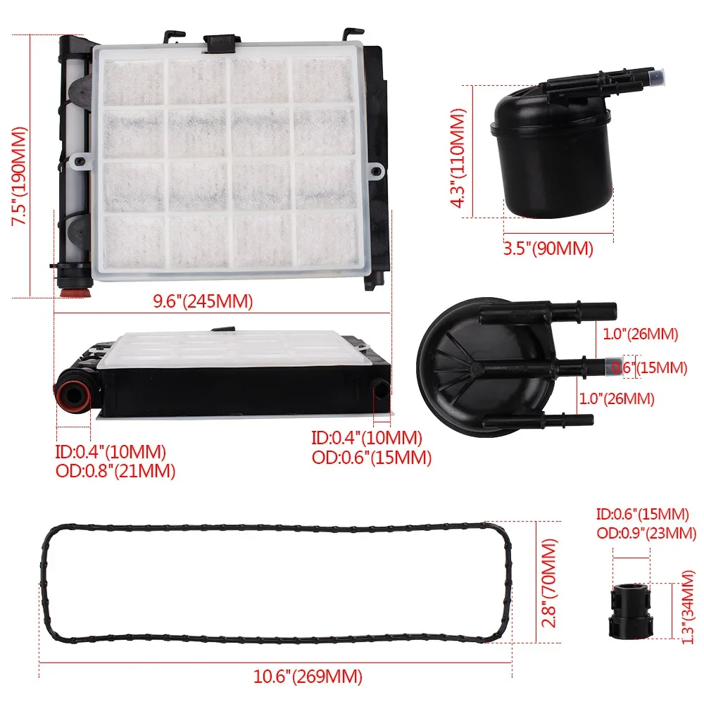 Аксессуары для модификации автомобиля Топливный фильтр с ходом мощности 6 7 FD4625