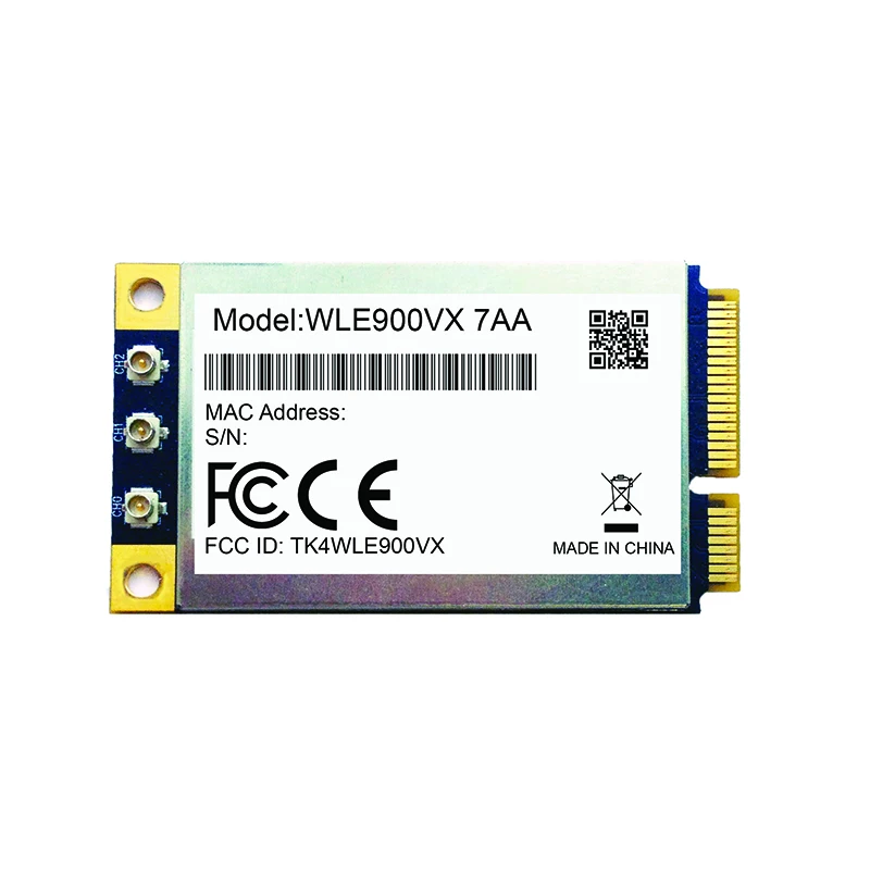 

Compex WLE900VX Dual-band 2.4GHz 5GHz WAVE 1 wifi 5 wireless module 802.11ac/a/b/g/n MIMO 3×3 miniPCIe Qualcomm Atheros QCA9880