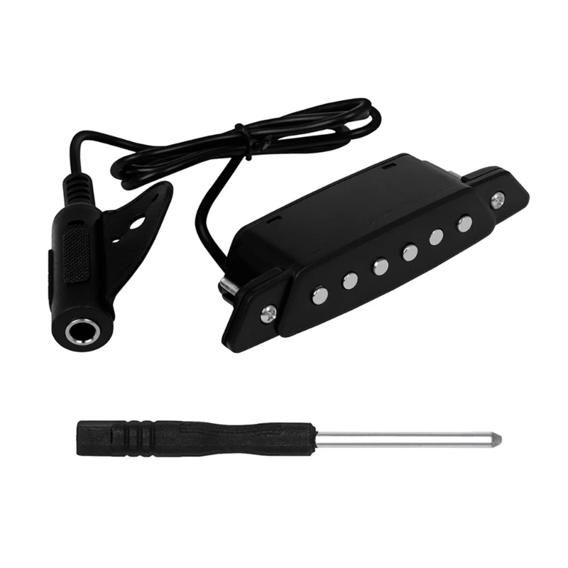 

831C звукосниматель для акустической гитары, черный 6-струнный звукосниматель для гитары