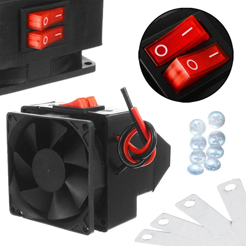 

200-300W Car Heater 12V Cab Heater Windshield Defroster Defogger Car Heater Dual Switch Temperature Adjustment