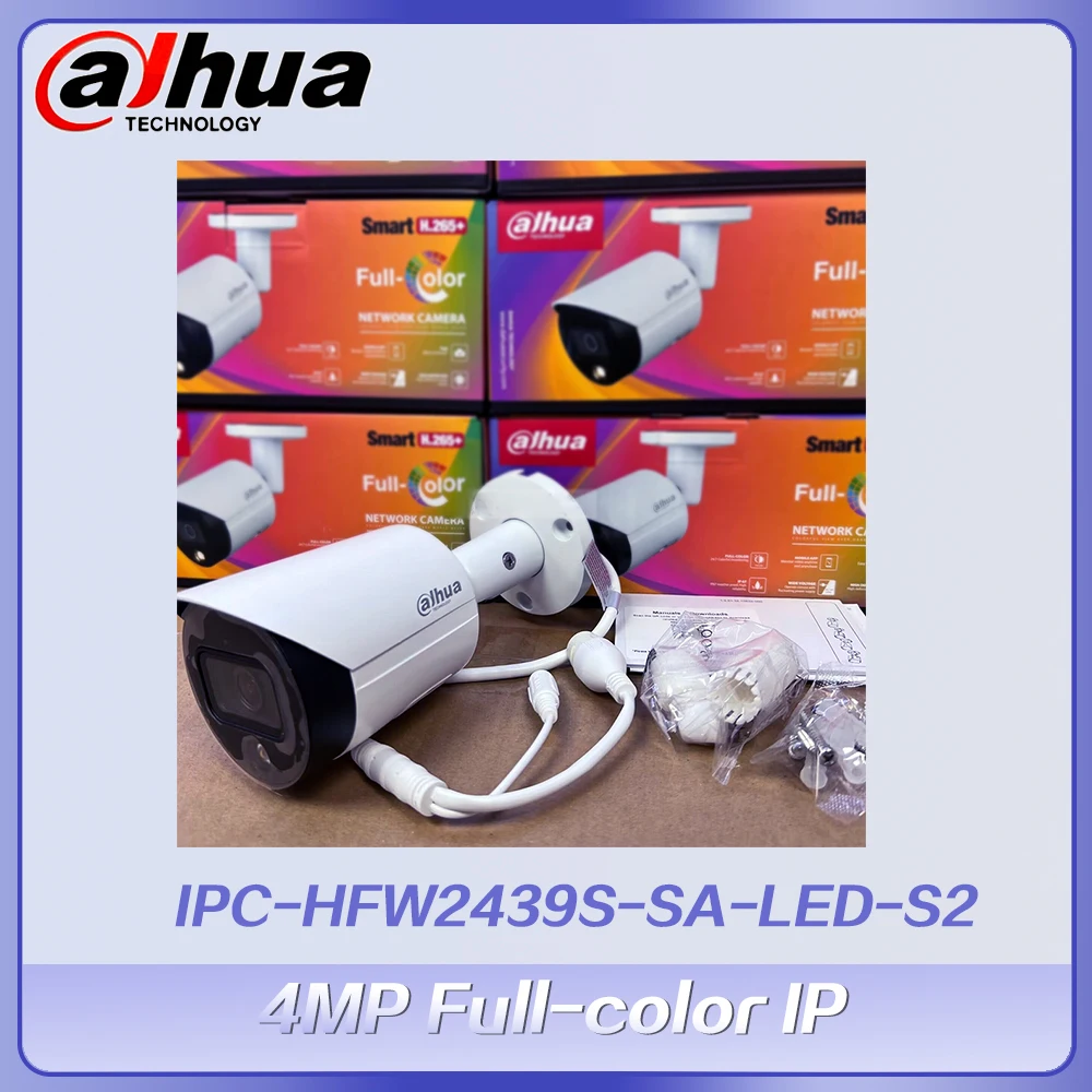 

Dahua ip Camera IPC-HFW2439S-SA-LED-S2 4MP Lite Full-color Fixed-focal Bullet Network Camera