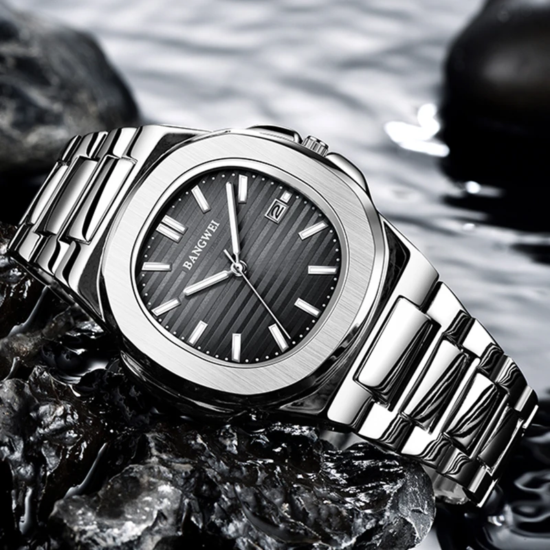 Lige Женские модные кварцевые наручные часы с ударопрочным корпусом из