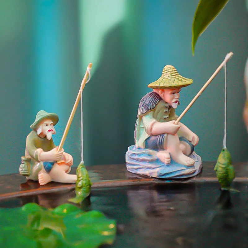 Кукольный домик креативное миниатюрное украшение для рыбалки стариков из ПВХ