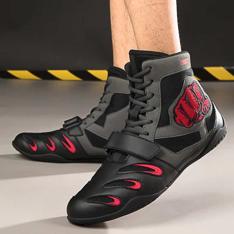 New Men's Wrestling Shoes Professional Men's and Women's Boxing Training Shoes Wear-resistant Wrestling Shoes Size 35-46