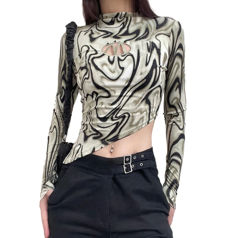 

Повседневные женские футболки с длинным рукавом и длинными рукавами, осенние узкие сексуальные базовые укороченные топы