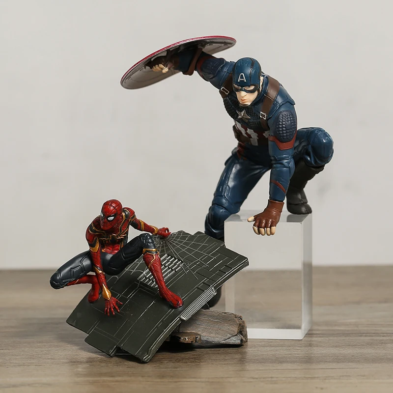 Мстители Капитан Америка Человек-паук Железный человек Марк MK 50 модель фигурка