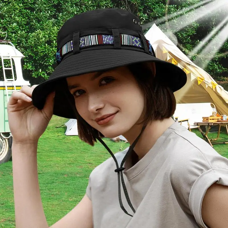 Панама летняя Мужская дышащая шляпа рыбака для рыбалки и активного отдыха с