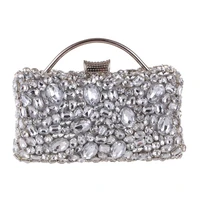 embroidered women rhinestone beading evening bags ladies clutch hand bag clutches wedding party bag stone purse