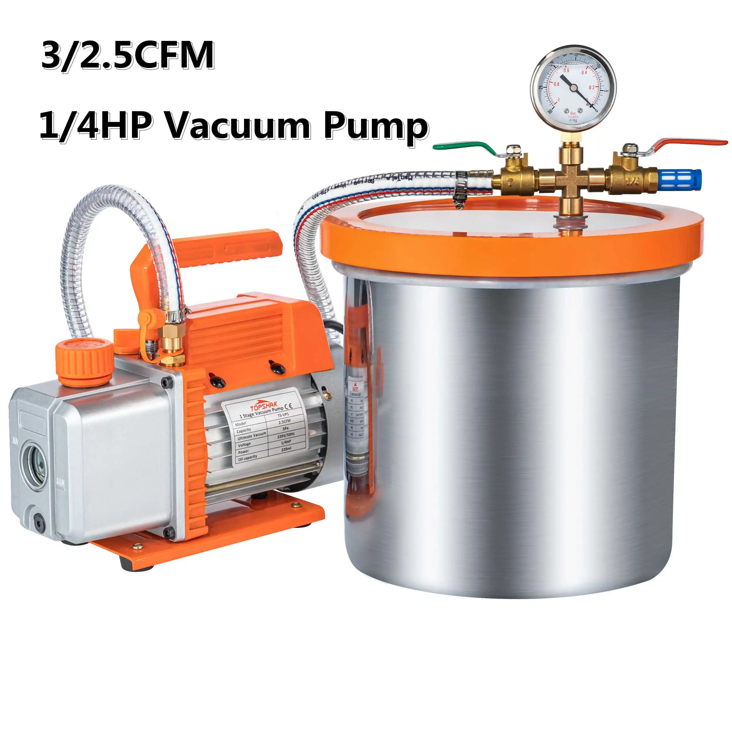 

3/2.5CFM 1/4HP вакуумный насос для бытовой вакуумной упаковки, обслуживания автомобилей