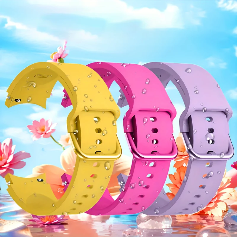 Фото For Samsung Galaxy Watch 7 FE 6 4 5 44mm 40mm band sport Silicone Bracelet Galaxy Watch6 classic/5 pro 45 47mm 20mm watch Straps №3