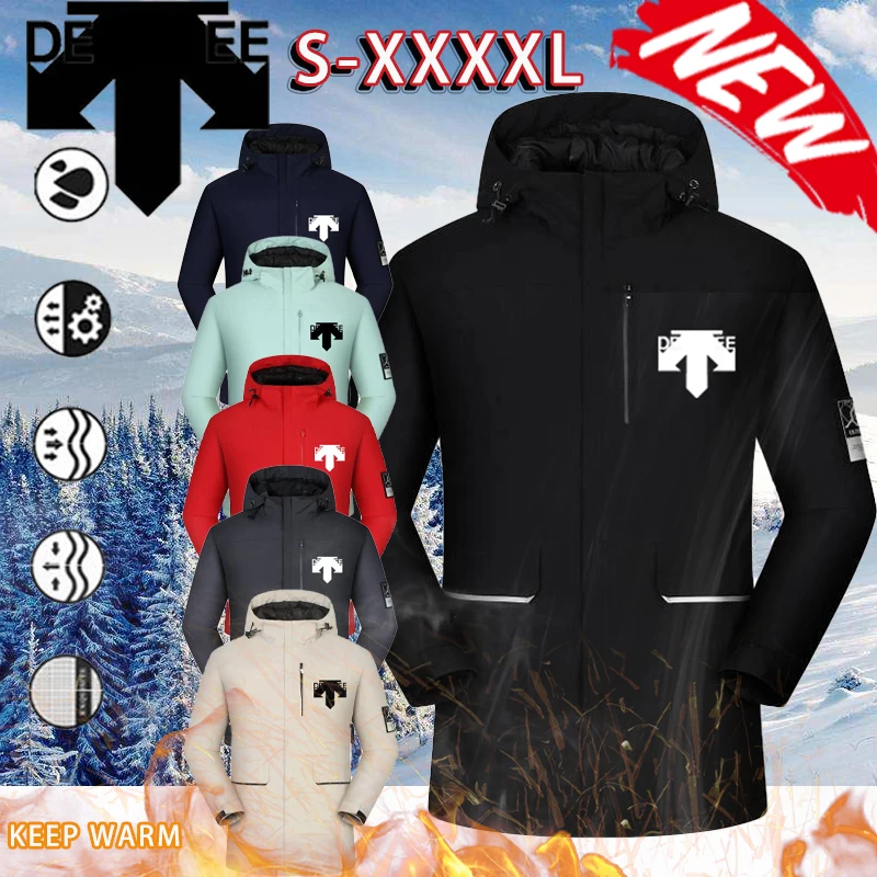 

Men Winter New Brand Outdoor Vintage Thick Jacket Coat Men Autumn Fashion Patchwork Waterproof Pockets Hat Jackets S-4XL