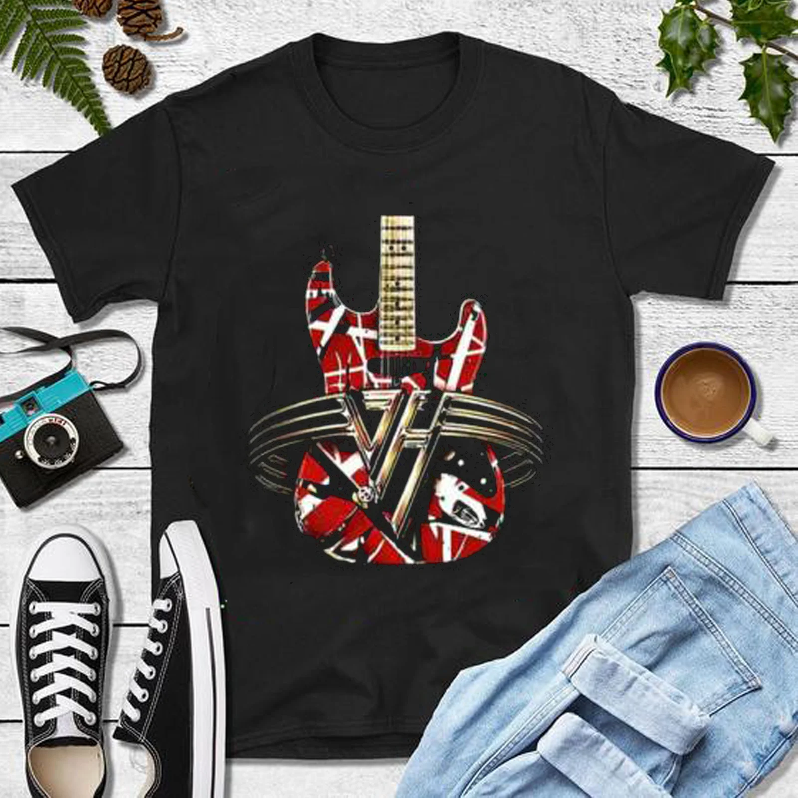 

Edie Van Halen Music Rockband Rock and roll t-shirt all size S-3XL
