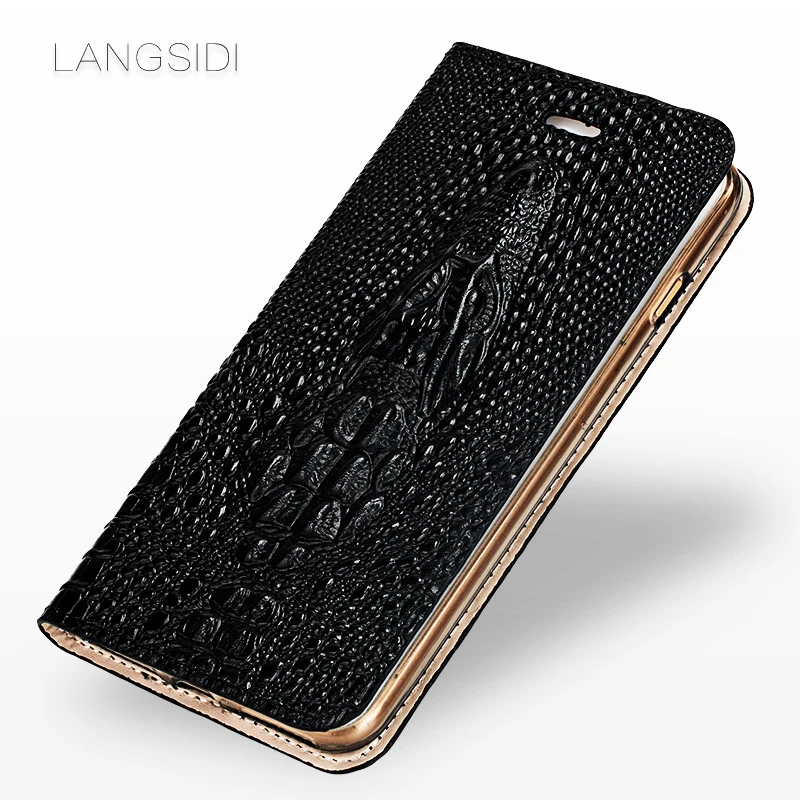 

Genuine Leather Flip case for huawei P40 Pro p20 P30 lite Magnetic Crocodile card slot protection Cover for Honor 9x 8x v30 20