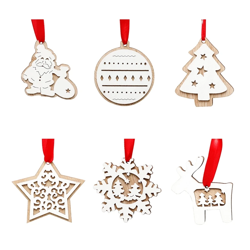 

Рождественская подвеска, деревянные рождественские поделки, подвесные украшения, Рождественская елка, домашнее праздничное украшение