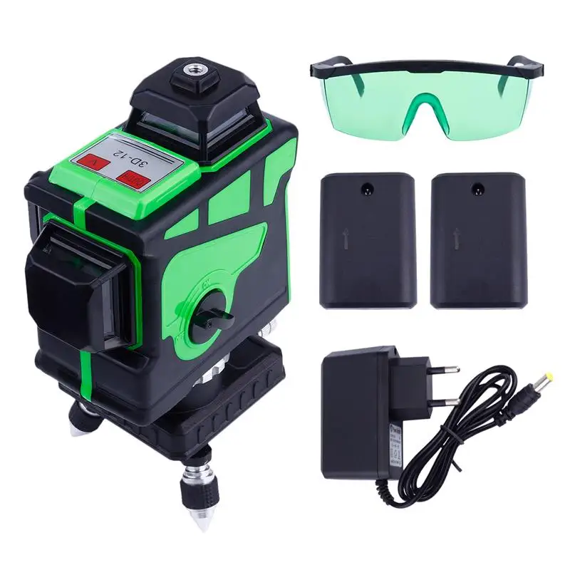 

12 Lines 3D Level Green Line Self-Leveling 360° Spirit Level Gradienter EU Plug