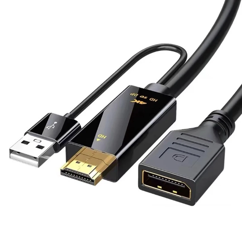 

Инновационный кабель HDMI-совместимый с DisplayPort. Видеоконвертер 2K/120 Гц 4K60 Гц