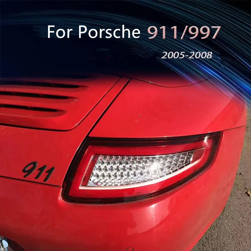 

Задняя фара для автомобиля Porsche 911 997 2005-2008, задние фонари, светодиодные противотуманные фары DRL, дневные ходовые огни, тюнинг, автомобильные аксессуары
