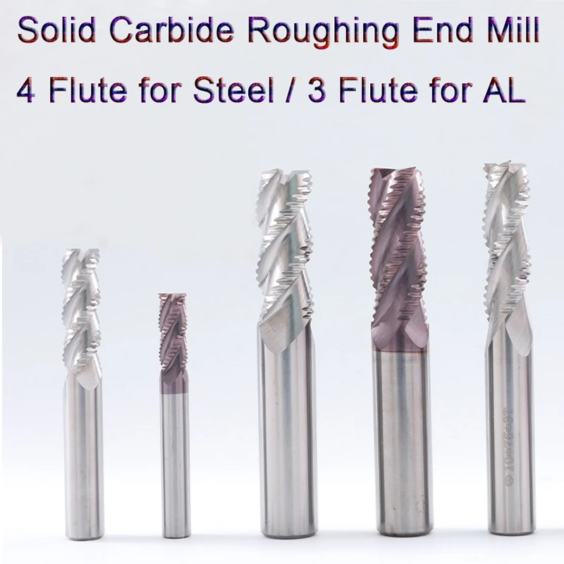

solid carbide roughing end mills 4 flutes square mills hardened steel coated 3 flutes for aluminum milling cutters with geometry