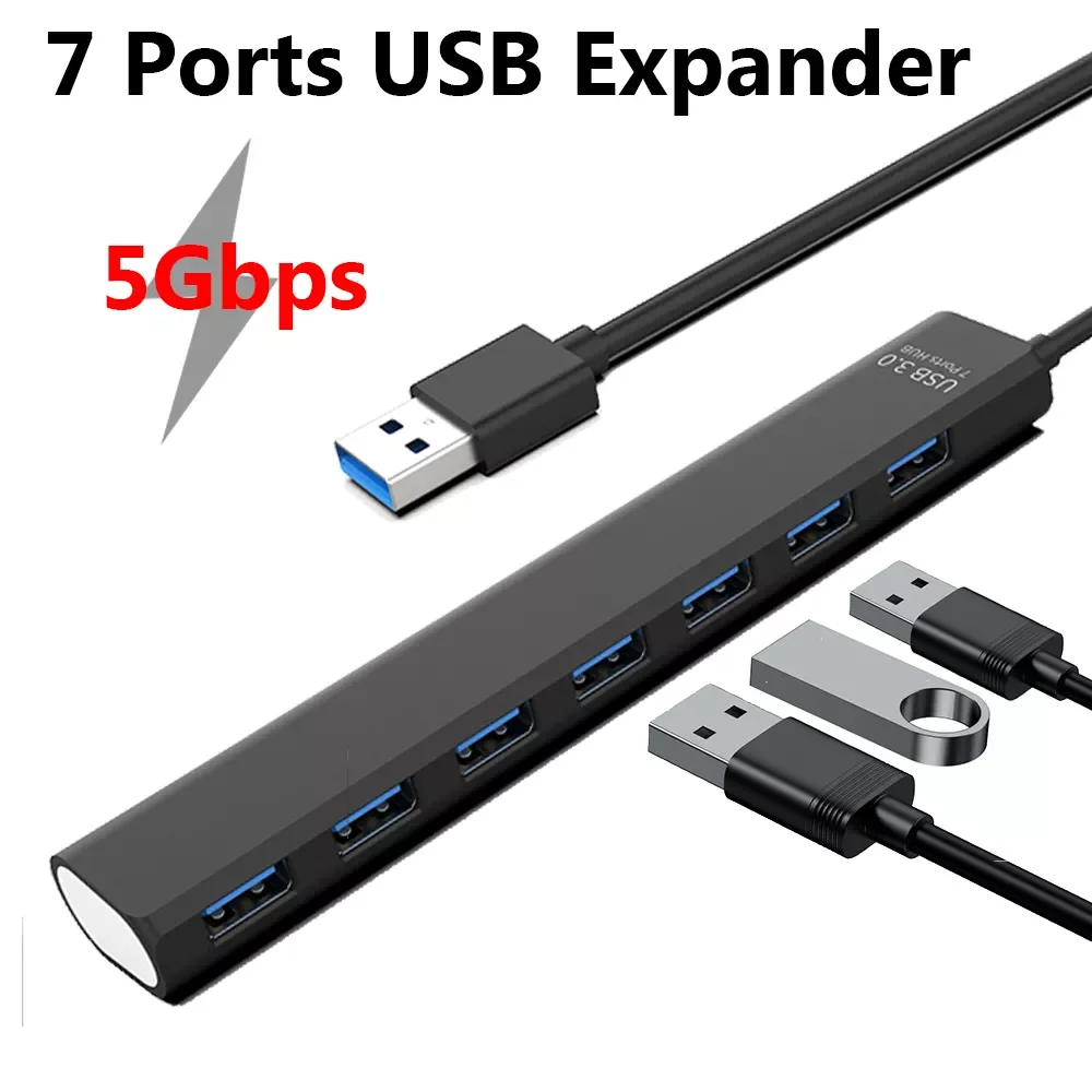 

USB-разветвитель с 7 портами USB 2,0/USB 3,0, 5 Гбит/с