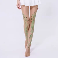 summer mermaid scale design womens sexy pantyhose thin light pearly luster hot silver print lolita fashion sheer nylon tights