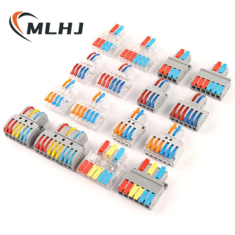

Quick Splitter 2 In 4/6 Out 3 in 6/9 out Wire Connector Universal Wiring Cable Connector Push-in Conductor Terminal Block