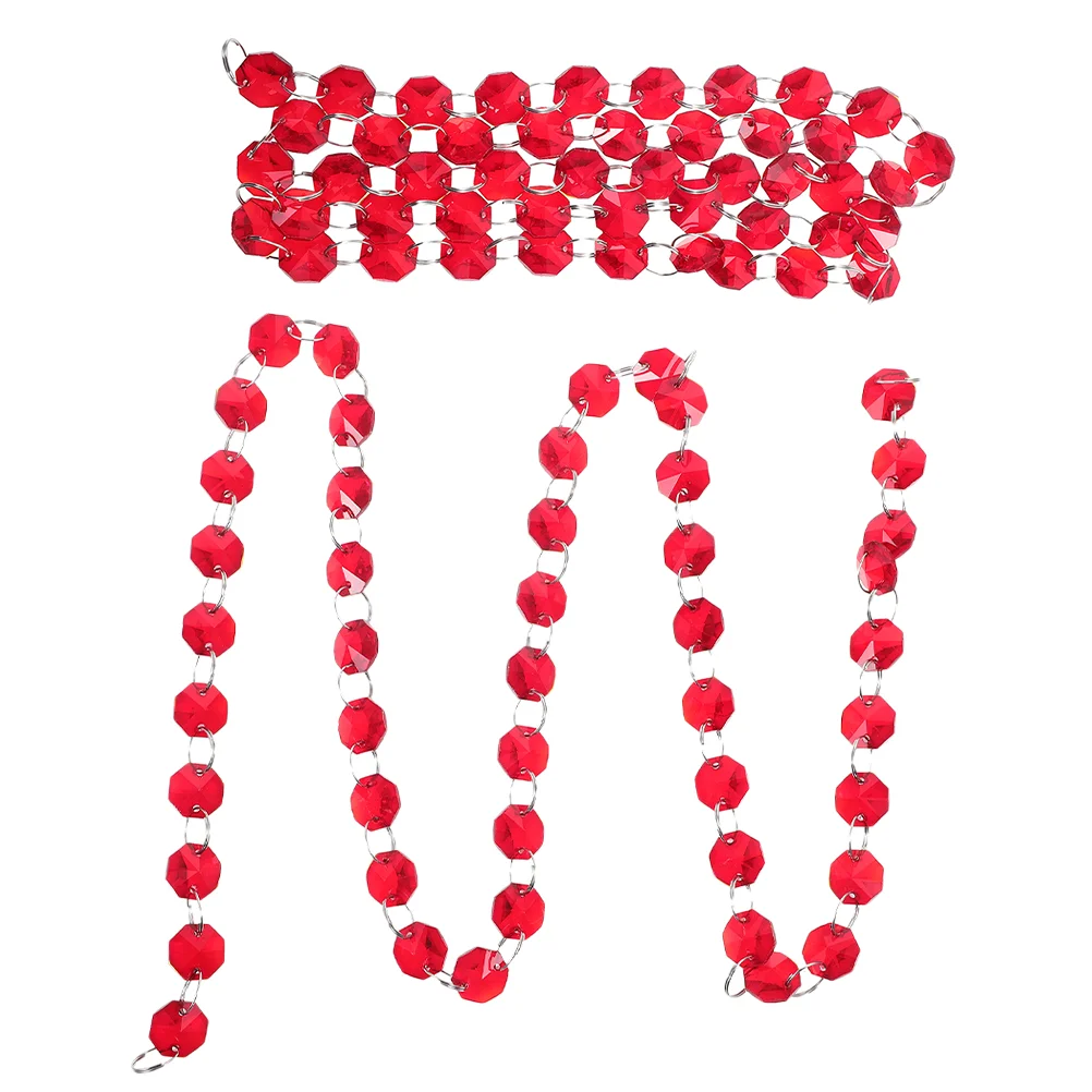 2 шт. хрустальные бусины для штор украшения стеклянные восьмиугольные цепочки