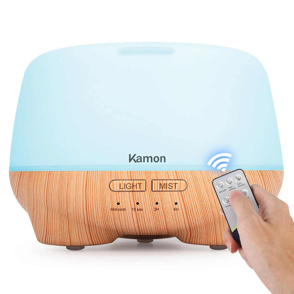 

Essential Oil Diffuser, 500ml Ultrasonic Humidifier, Air Aromatherapy Diffuser, 7 Color LED Lights Auto-Off Remote Control for