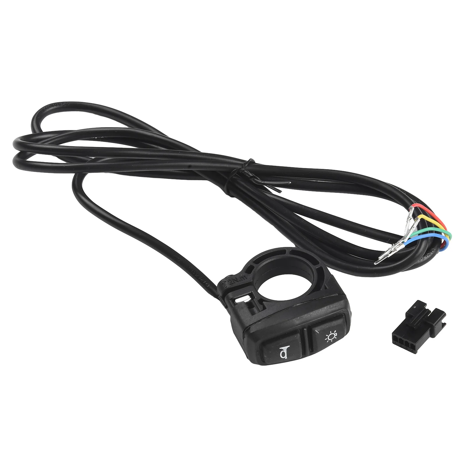 

12V-72V 2 In 1 Switch For Light And Horn Waterproof IP65 150CM Cable Length Escooter Scooter Electric Bike Accessories
