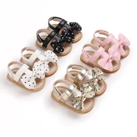 summer baby shoes soft rubber sole non slip pu fashion baby girl toddler shoes bow cute sandals