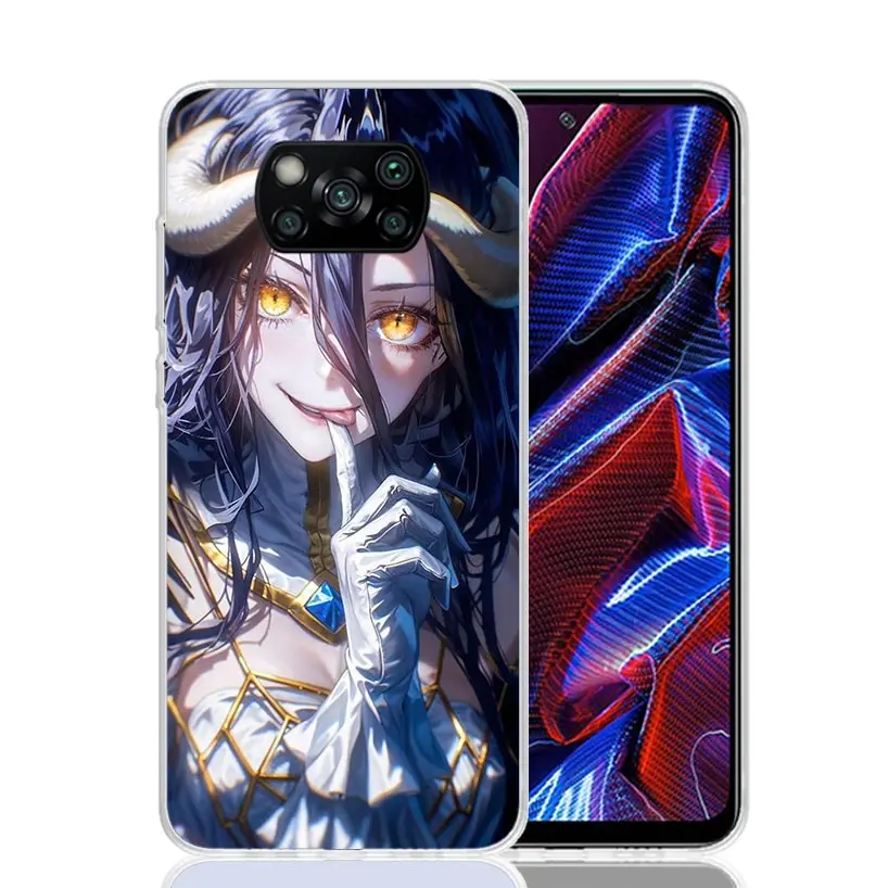 Фото Чехол для телефона Albedo Overlord Anime для Xiaomi Poco X7 X6 X5 X4 X3 Nfc F7 Ultra F5 F6 Pro F3 F4 Gt M6 M5S M4 M3 Art Soft Coque Cove №3