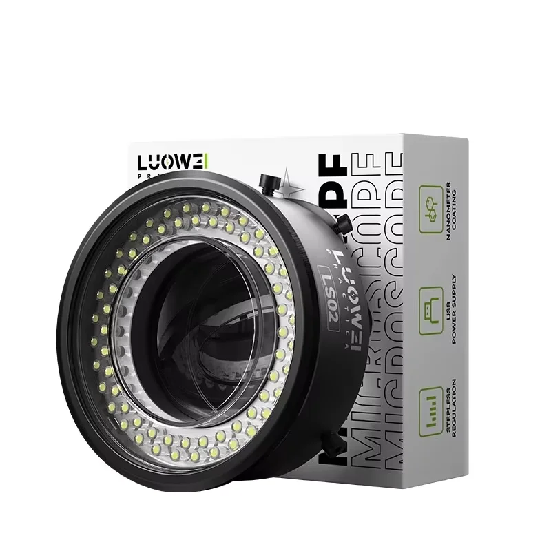 

Luowei кольцевой светильник для микроскопа 64 светодиода