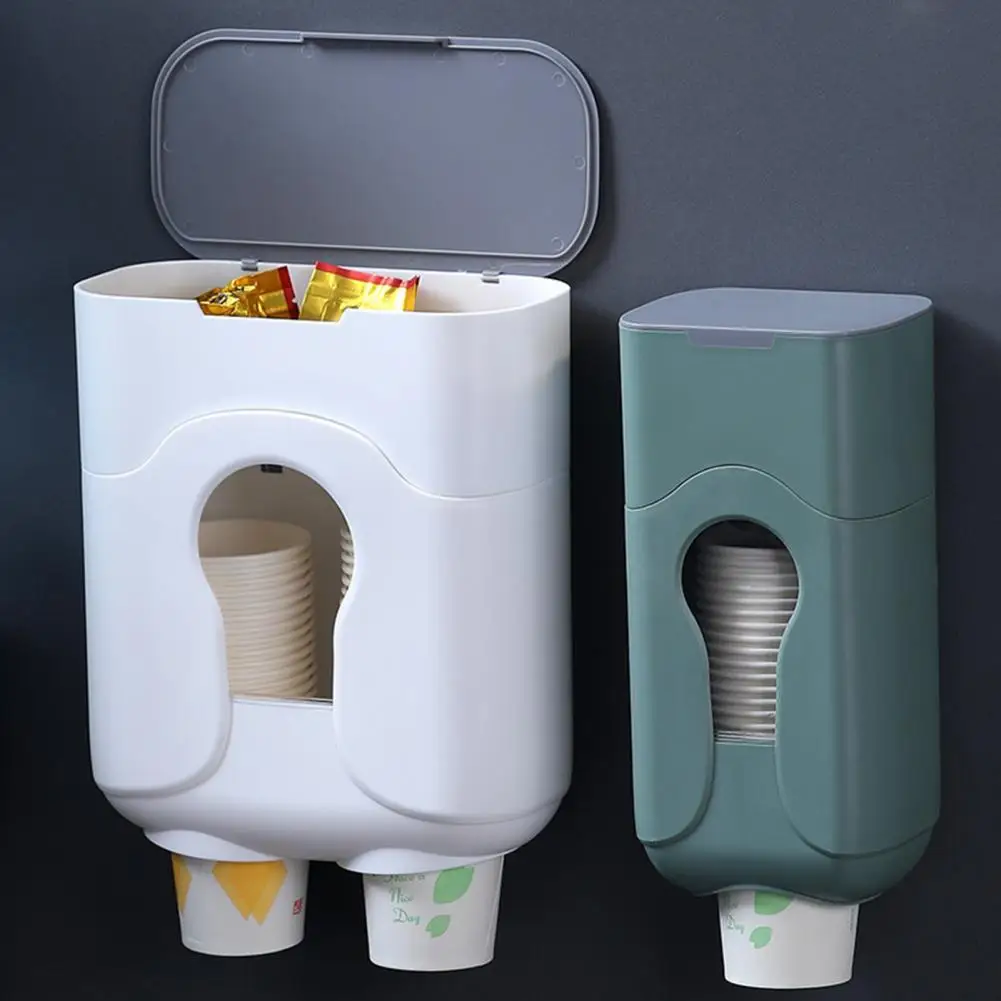 

1 Set Attractive Cup Container Wall Mount Not Easy Deformed Cup Storage Rack for Gifts Cup Dispenser