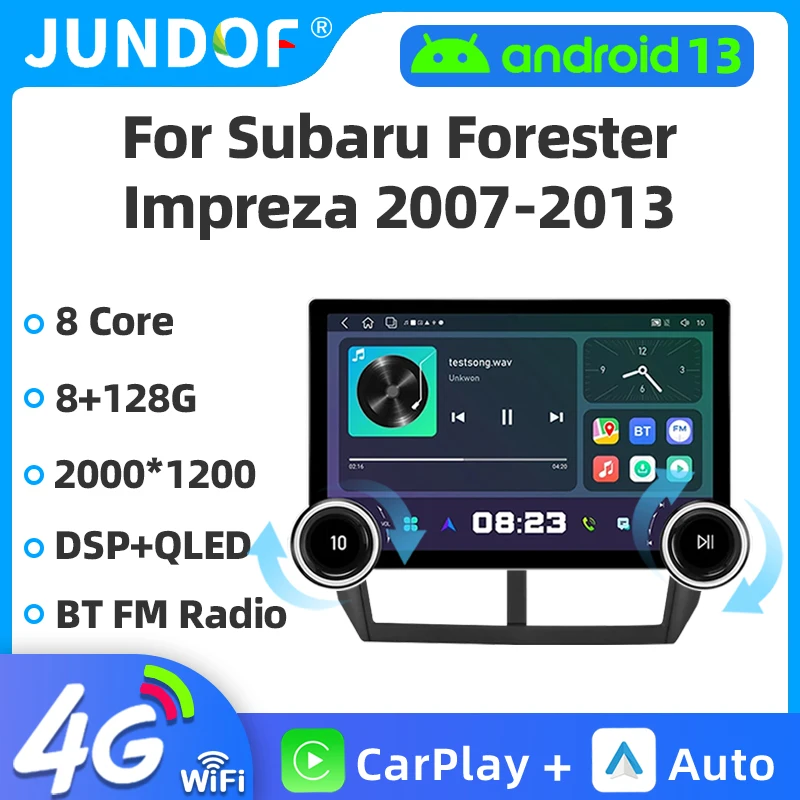 Автомобильный радиоприемник 11 8 дюйма 2K QLED Android 13 для Subaru Forester 3 SH 2007-2013 Impreza GH GE