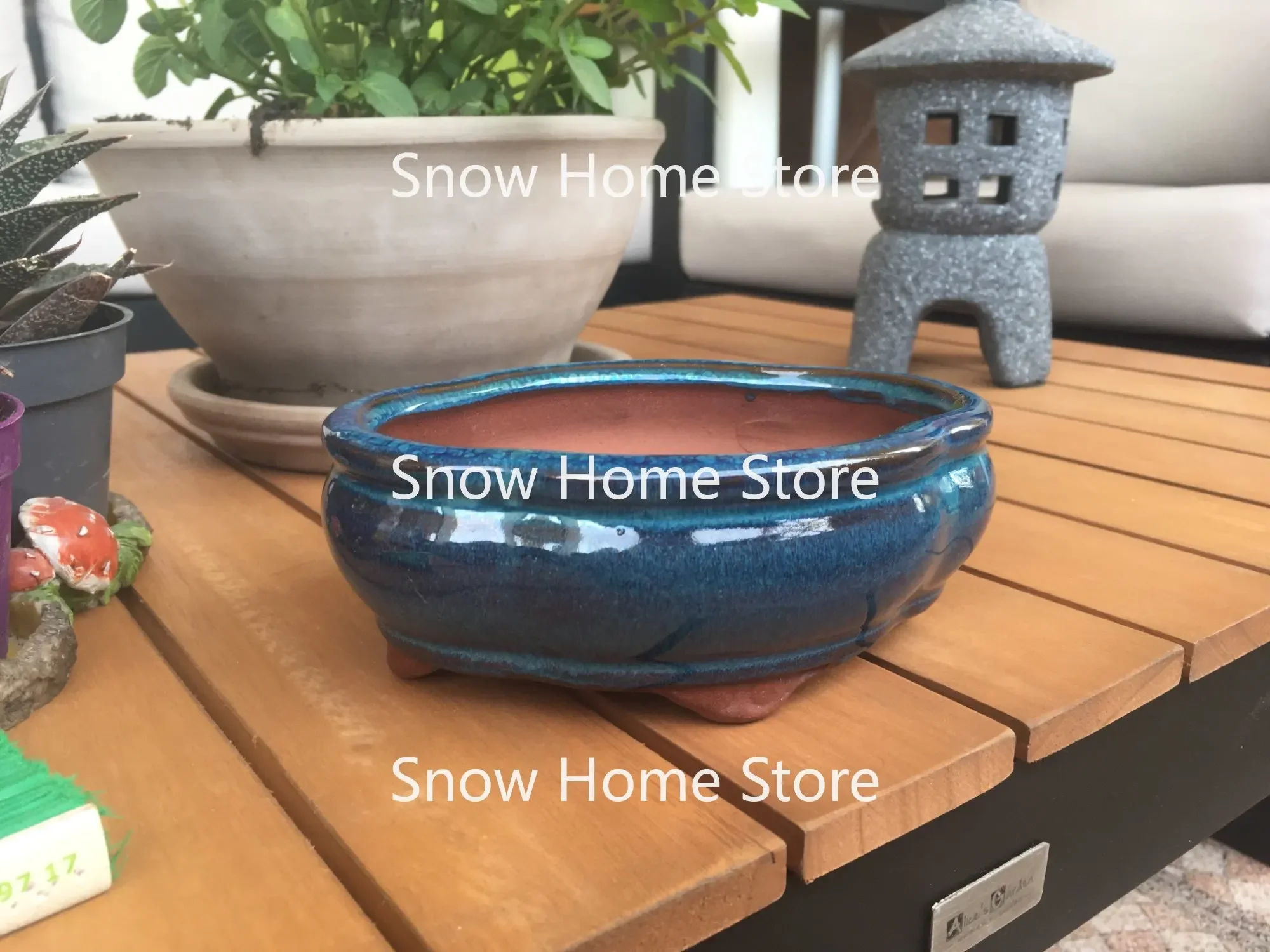 Креативный китайский стиль цветочный горшок для бонсай вентиляция фиолетовые