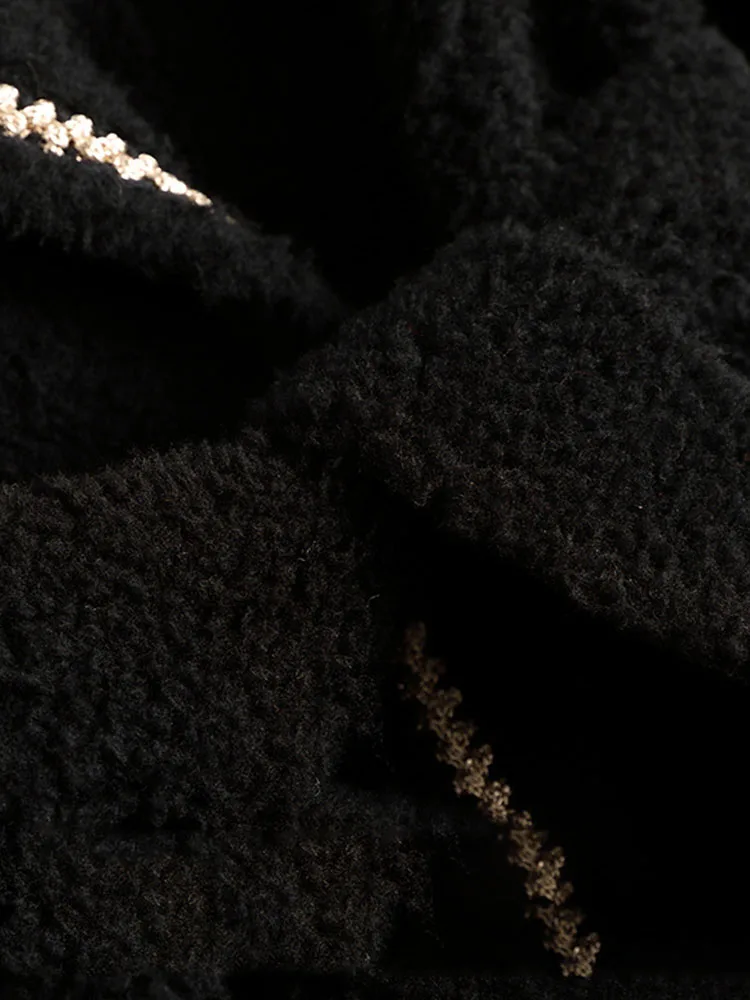 Winter Women Fake Wool Fur Coat 2022 New Europe America Warm Fluffy Jacket Overcoat Luxury Designer Street Fashion Free Shipping