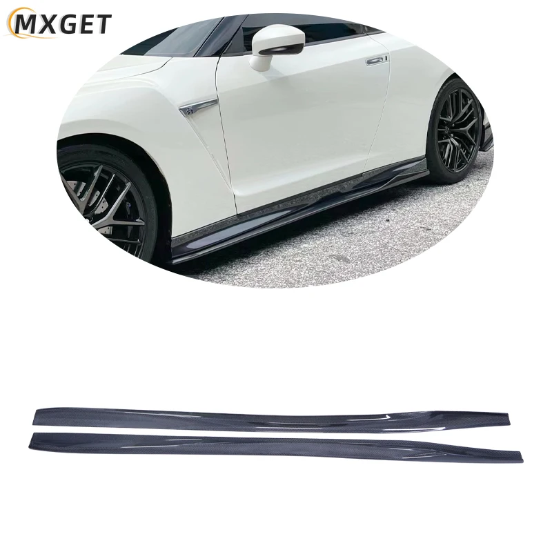 Боковая юбка кузова автомобиля из настоящего углеродного волокна для Nissan GTR R35