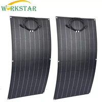 2pcs etfe flexible solar panels 18v 100w panel solar charger for rvboat 100w solar panel for beginner 12v solar charger