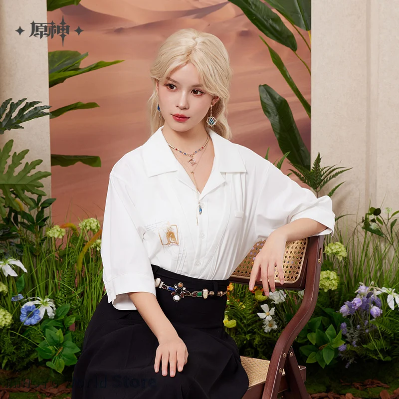 Оригинальная рубашка Kaveh MiHoYo настоящий Genshin Impact тема Impression с коротким рукавом