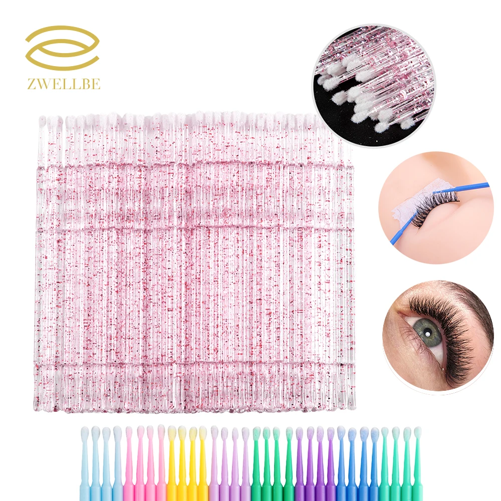 Щёточки для наращивания ресниц MicroBrush одноразовые щёточки щётки коррекции Micro Brush
