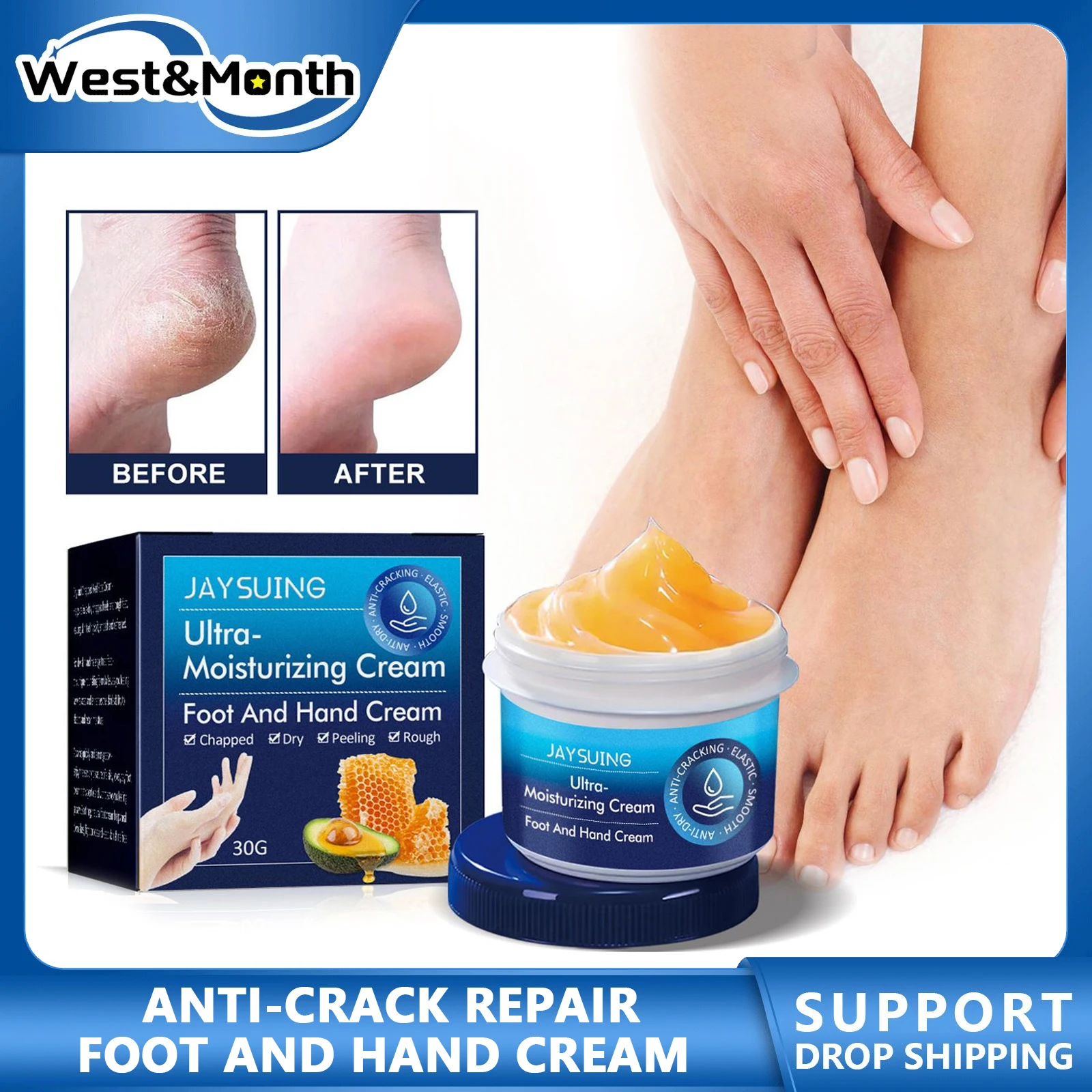 

Крем для рук и ног с эффектом трещин и восстановления омертвевшей кожи пятки